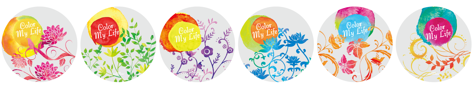 Película de vedação ES com 6 imagens - Série colorida