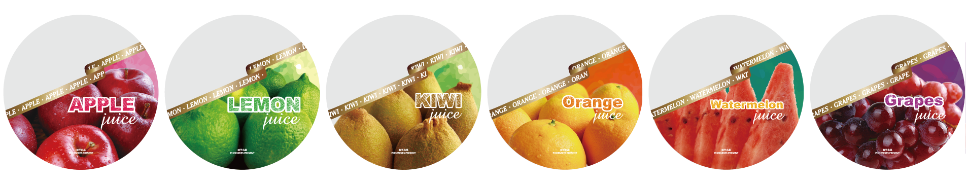 Película de vedação ES de 6 imagens - Série Frutas