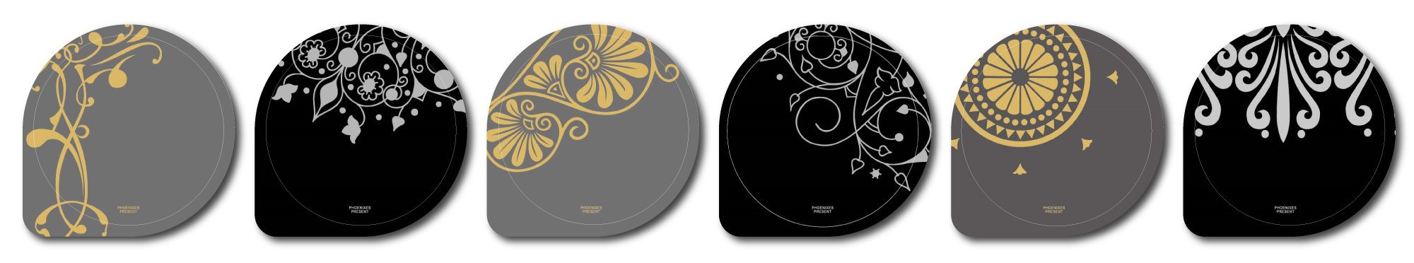 Padrão preto e dourado prateado